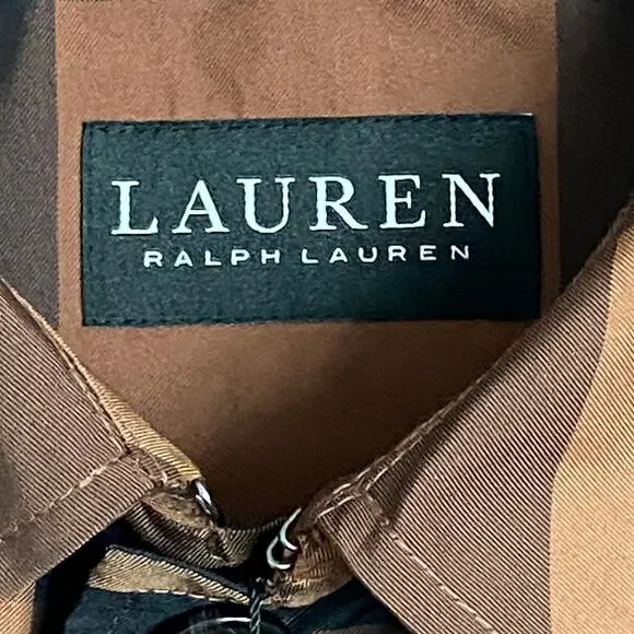 Lauren Ralph Lauren Men's 36 Regular Raincoat Stanza Brown Check NEW - Picture 12 of 15